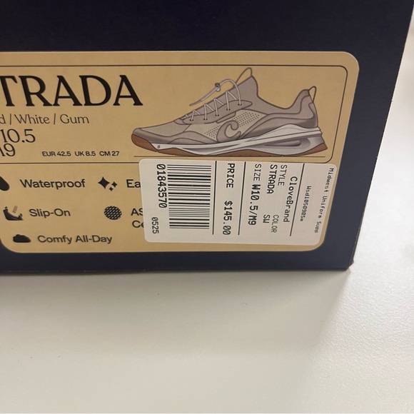 NIB Clove Strada Sneaker In Sand And White Multi Sizes - Picture 12 of 15